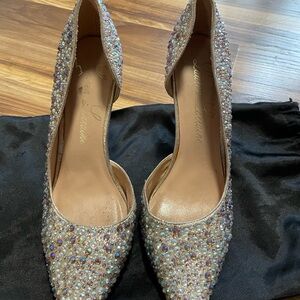Lauren Lorraine Sparkling Bejeweled Heels